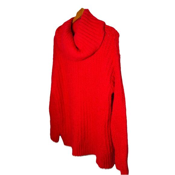 Maeve By Anthropologie Red Cowl Neckline Pullover Oversized Knit Sweater Size S - Picture 2 of 7